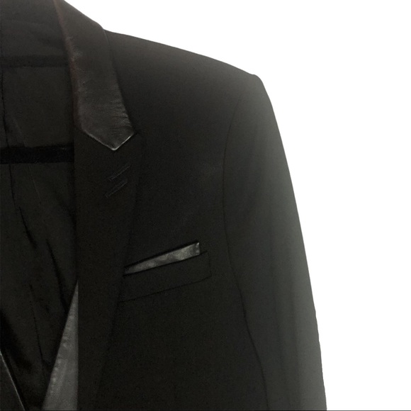 The Kooples Black Leather accented Vest + Blazer - Picture 4 of 11